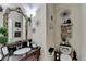 Stylish powder room with unique decor and a pedestal sink at 1920 Riverpark Ln, Dacula, GA 30019