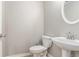 Simple bathroom with white vanity and fixtures at 24 Chantilly Pl, Mcdonough, GA 30253