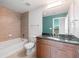 Modern bathroom featuring a bathtub, toilet and granite vanity at 3300 Windy Ridge Se Pkwy # 1113, Atlanta, GA 30339