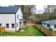 Landscaped backyard with wooden fence and patio at 4562 Spring St, Acworth, GA 30101
