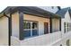Private balcony with gray stone tile flooring and black metal railings at 4562 Spring St, Acworth, GA 30101
