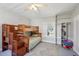 Bedroom with wooden bunk bed and built-in closet at 14299 Highway 36, Covington, GA 30014