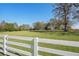 White fence bordering a large green lawn at 14299 Highway 36, Covington, GA 30014
