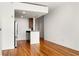 Open kitchen with stainless steel appliances and hardwood floors at 361 17Th Nw St # 1618, Atlanta, GA 30363