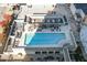 Aerial view of the community pool at 361 17Th Nw St # 1618, Atlanta, GA 30363