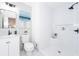 Modern bathroom with white tile shower and updated vanity at 3645 Aldea Dr, Decatur, GA 30032