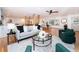 Spacious living area with hardwood floors and view of dining area at 3645 Aldea Dr, Decatur, GA 30032