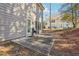 Concrete patio area adjacent to the house, providing outdoor space at 431 Spring Gate Rd, Stone Mountain, GA 30087