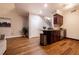 Kitchen island with granite countertop and stainless steel appliances at 2626 Peachtree Nw Rd # 412, Atlanta, GA 30305