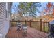 Relaxing deck with outdoor seating and a grill at 260 Wildcat Lake Dr, Lawrenceville, GA 30043