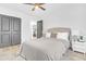 Spacious bedroom with a queen-size bed and gray accent wall at 278 Patterson Ave, Atlanta, GA 30316