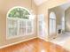 Bright dining area with hardwood floors and arched window at 1421 Amberton Way, Powder Springs, GA 30127