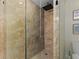 Large walk-in shower with frameless glass enclosure and rainfall shower head at 1015 Eulalia Ne Rd, Atlanta, GA 30319