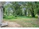 Wooded backyard with lush vegetation at 1431 Lorenzo Sw Dr, Atlanta, GA 30310