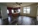 Kitchen with dark gray vinyl flooring and island at 43 Gammon Se Ave, Atlanta, GA 30315
