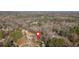 Aerial view showing home's location in a quiet neighborhood at 2080 Bluffton Way, Decatur, GA 30035