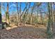 Spacious backyard with mature trees and wooded area at 2080 Bluffton Way, Decatur, GA 30035