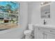Updated bathroom features a white vanity, new toilet, and stylish faucet at 2080 Bluffton Way, Decatur, GA 30035