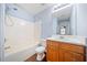 Clean bathroom with shower/tub and wood vanity at 45 Eagle Glen Ne Dr, Cartersville, GA 30121