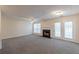 Spacious living room with fireplace and French doors to backyard at 3757 Harvest Dr, Decatur, GA 30034