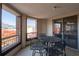 Private balcony with table and chairs, offering city views at 285 Centennial Olympic Park Nw Dr # 401, Atlanta, GA 30313