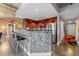 Modern kitchen with breakfast bar and stainless steel appliances at 285 Centennial Olympic Park Nw Dr # 401, Atlanta, GA 30313