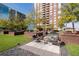 Firepit and seating area perfect for relaxing evenings at 285 Centennial Olympic Park Nw Dr # 401, Atlanta, GA 30313