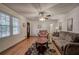 Hardwood floor living room with couches and coffee table at 3854 Westmoreland Nw Dr, Kennesaw, GA 30144