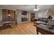 Living room with hardwood floors, fireplace and built-ins at 3854 Westmoreland Nw Dr, Kennesaw, GA 30144