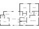 3-bedroom, 2-bathroom home floor plan, showing laundry, kitchen, and living areas at 5815 Feldwood Rd, Atlanta, GA 30349