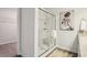 Modern bathroom with a walk-in shower and contemporary tile at 318 Crimson Dr, Union City, GA 30291