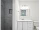 Modern bathroom with marble shower and updated fixtures at 329 Cranfill Se Rd, Marietta, GA 30060