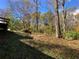 Partly sunny backyard with trees and leaves at 3955 Demooney Rd, Atlanta, GA 30349