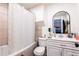 Clean bathroom with a tub, shower, and white vanity at 944 Northern Se Ave, Atlanta, GA 30316