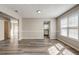 Dining room with hardwood floors and access to kitchen at 3053 Highland Park Ln, Lithonia, GA 30038