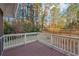 Wooden deck overlooking a private backyard at 6495 Bennington Dr, Tucker, GA 30084