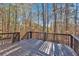 Wooden deck with wooded views at 157 Reynolds Rd, Bowdon, GA 30108