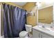 Small bathroom with shower and updated vanity at 120 Aspen Forest Dr, Covington, GA 30016