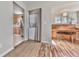Open living area with hardwood floors and laundry alcove at 2538 Gordon Se Cir, Smyrna, GA 30080