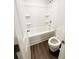 Clean bathroom with shower/tub combo and toilet at 558 Fairview Oak Pl, Dallas, GA 30157