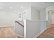Loft area with hardwood floors and access to bedrooms at 913 Agate Ln, Lawrenceville, GA 30043