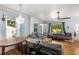 Casual dining area with hardwood floors and view of living room at 2013 Glenwood Se Ave, Atlanta, GA 30316