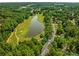 Scenic aerial view of a lush green golf course with a tranquil water feature at 2013 Glenwood Se Ave, Atlanta, GA 30316