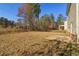 Large backyard with patchy grass and trees at 4499 Lombard Rd, Ellenwood, GA 30294