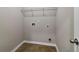 Laundry room with shelving and space for appliances at 4499 Lombard Rd, Ellenwood, GA 30294