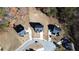 An aerial view showcasing several houses in a residential neighborhood at 4924 Crider Creek Cv, Powder Springs, GA 30127