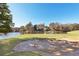 Golf course view with sand trap, lake, and autumn foliage at 4498 Avion Park, Douglasville, GA 30135