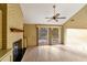 Living room with fireplace and view of backyard at 1845 Branch Valley Dr, Roswell, GA 30076