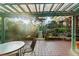 Covered patio with seating area, overlooking a lush garden at 1845 Branch Valley Dr, Roswell, GA 30076