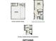 Optional floor plans showing various options for garage, guest suite, and bathrooms at 67 Rocking Wood Vw, Dallas, GA 30157